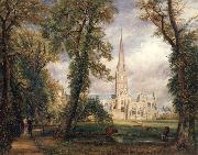 John Constable Salisbury cathedral from the bishop's garden oil painting